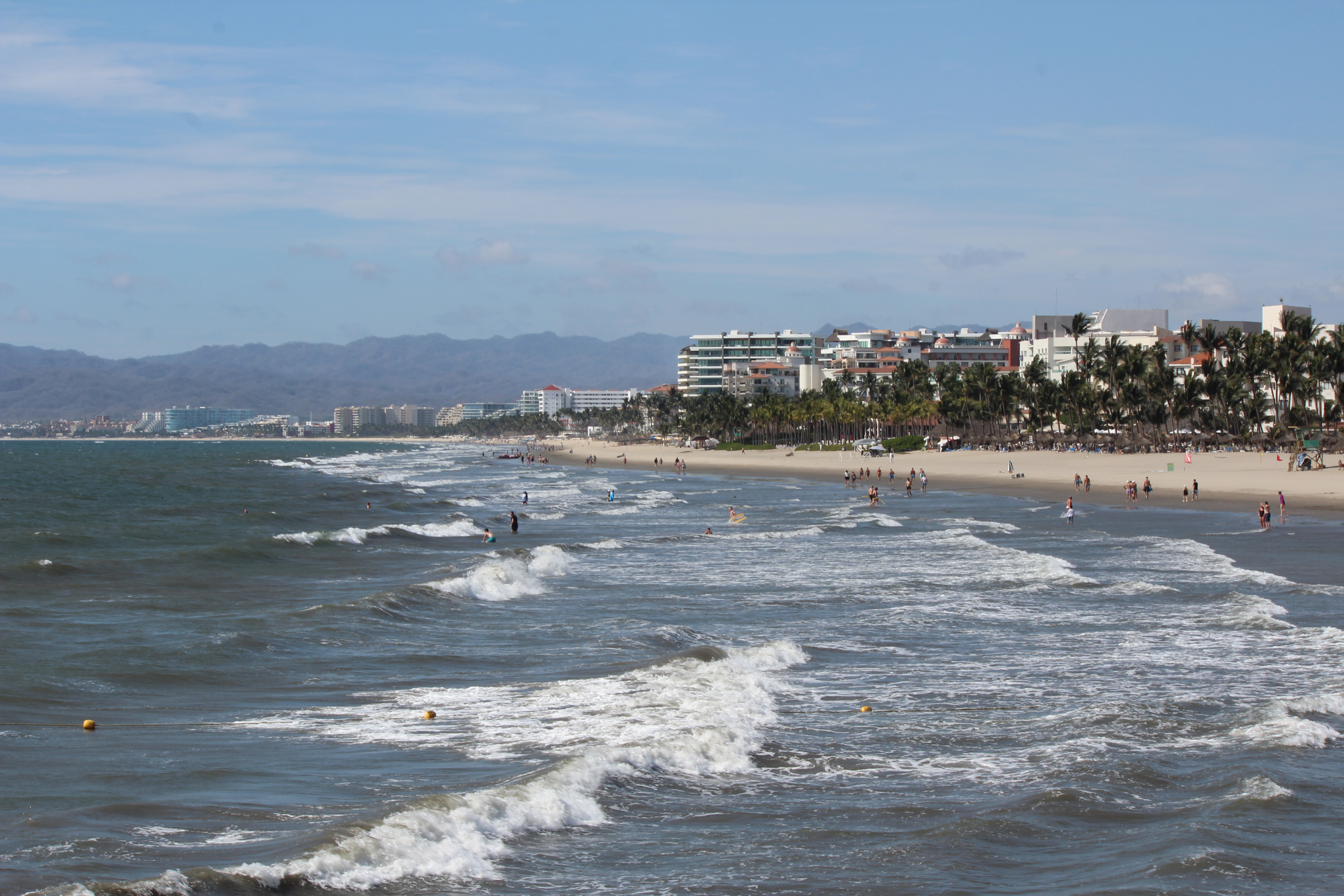 Puerto Vallarta beach with ocean waves