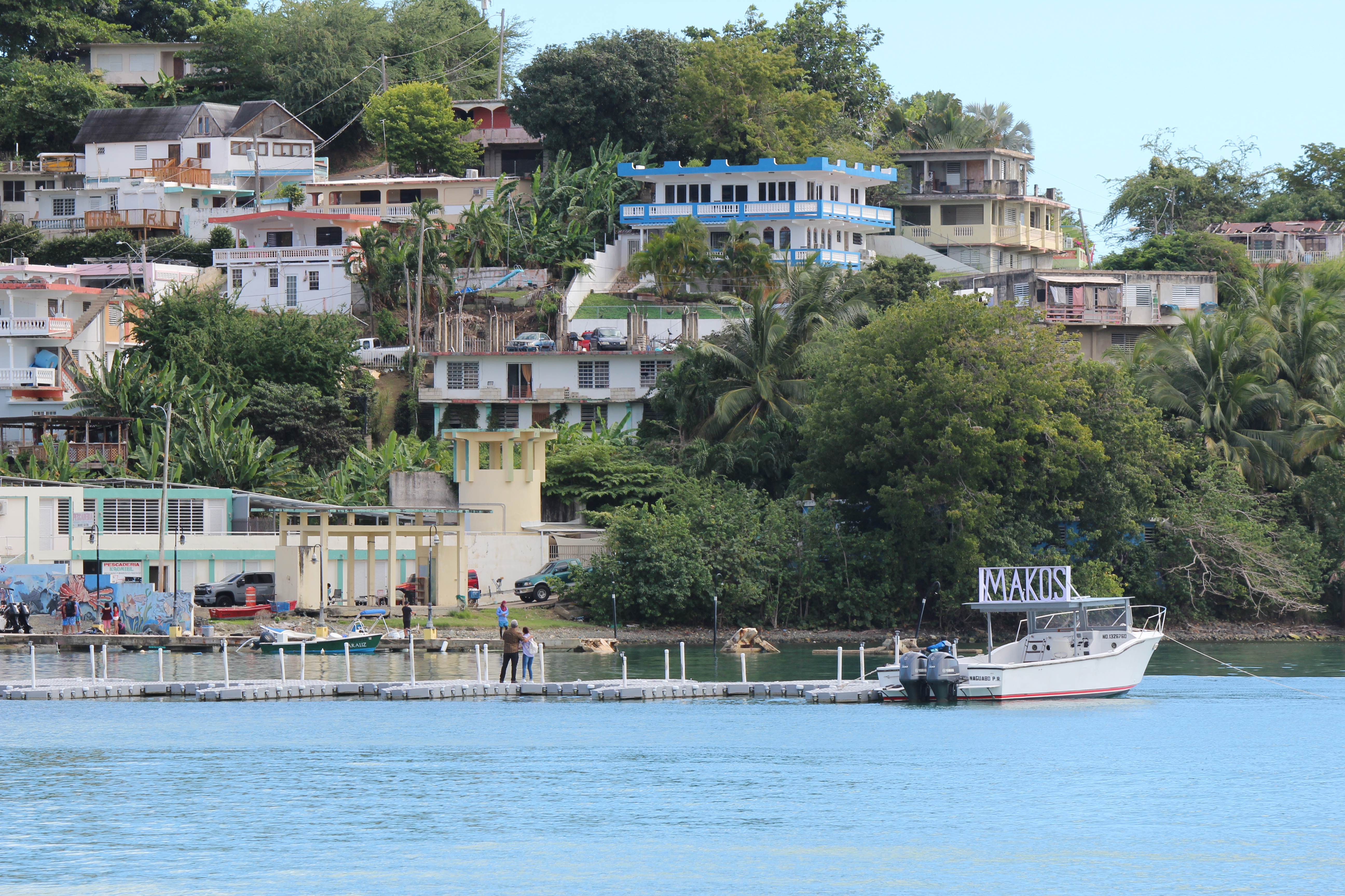 Small boardwalk boat in Puerto Rico