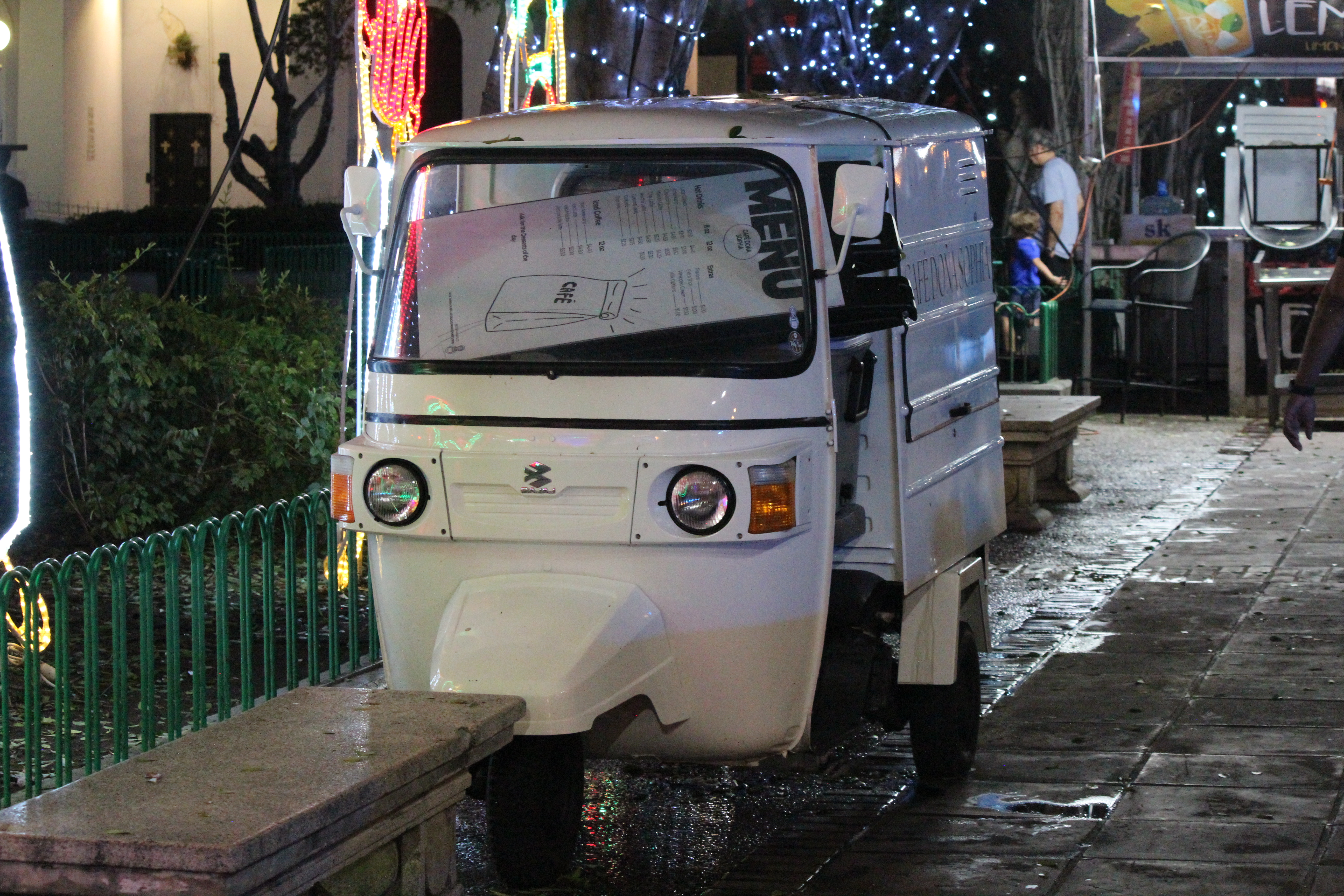 Rickshaw in town center